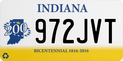 IN license plate 972JVT