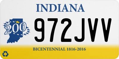 IN license plate 972JVV