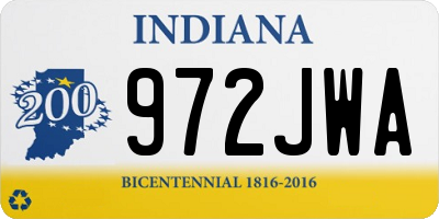 IN license plate 972JWA