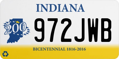 IN license plate 972JWB