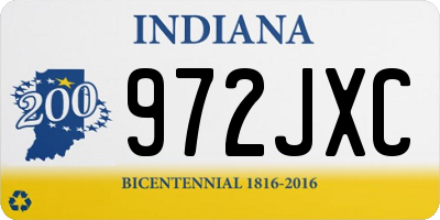 IN license plate 972JXC