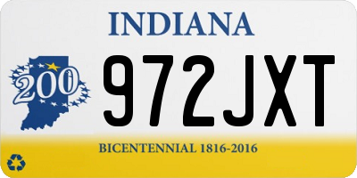 IN license plate 972JXT