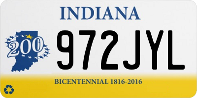 IN license plate 972JYL