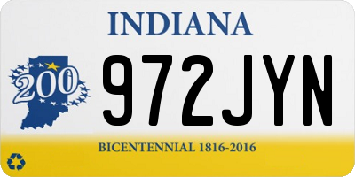 IN license plate 972JYN
