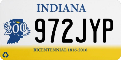 IN license plate 972JYP