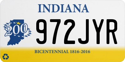 IN license plate 972JYR