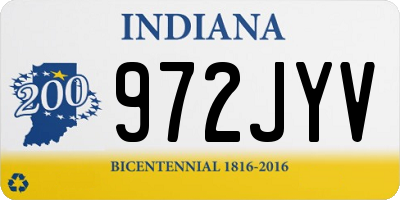 IN license plate 972JYV