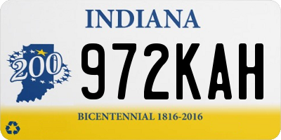 IN license plate 972KAH