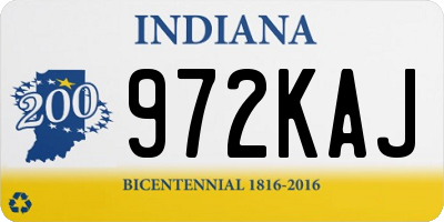IN license plate 972KAJ