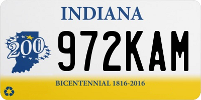IN license plate 972KAM