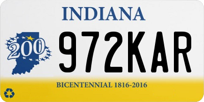 IN license plate 972KAR