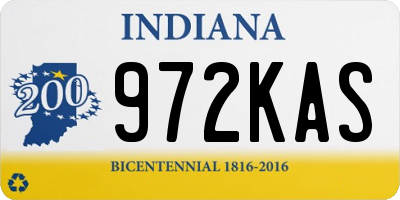 IN license plate 972KAS