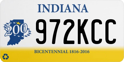 IN license plate 972KCC