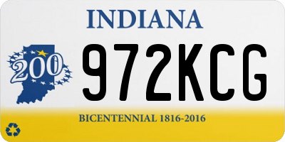 IN license plate 972KCG