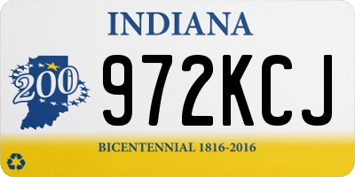 IN license plate 972KCJ