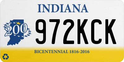 IN license plate 972KCK