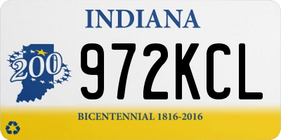 IN license plate 972KCL