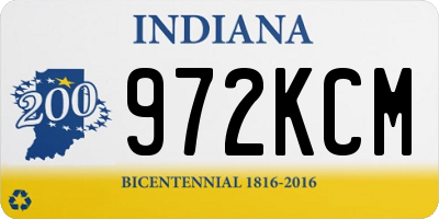 IN license plate 972KCM