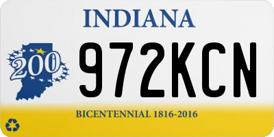 IN license plate 972KCN