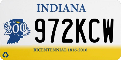 IN license plate 972KCW