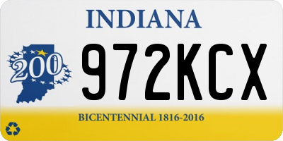 IN license plate 972KCX