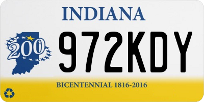IN license plate 972KDY