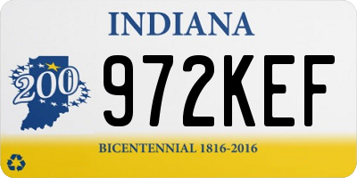 IN license plate 972KEF