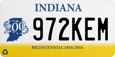 IN license plate 972KEM