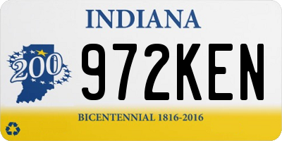 IN license plate 972KEN