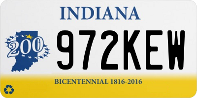 IN license plate 972KEW