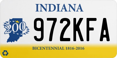 IN license plate 972KFA