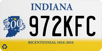 IN license plate 972KFC