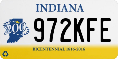 IN license plate 972KFE