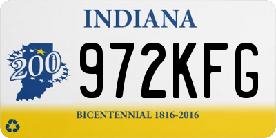 IN license plate 972KFG
