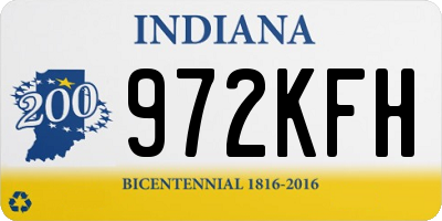 IN license plate 972KFH
