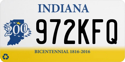 IN license plate 972KFQ