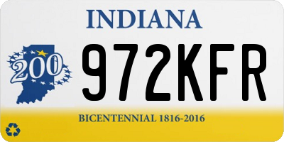 IN license plate 972KFR