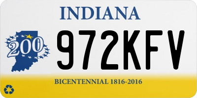 IN license plate 972KFV