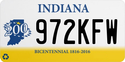 IN license plate 972KFW