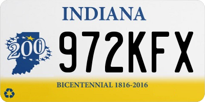 IN license plate 972KFX