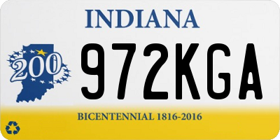 IN license plate 972KGA