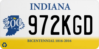 IN license plate 972KGD