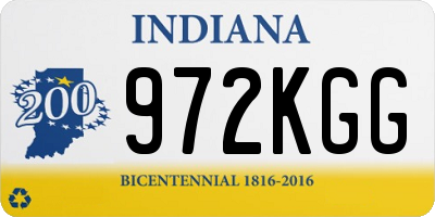 IN license plate 972KGG