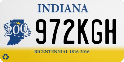 IN license plate 972KGH