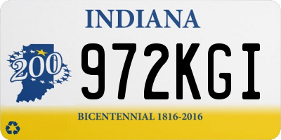 IN license plate 972KGI