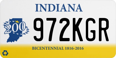 IN license plate 972KGR