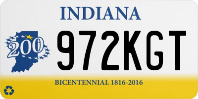IN license plate 972KGT