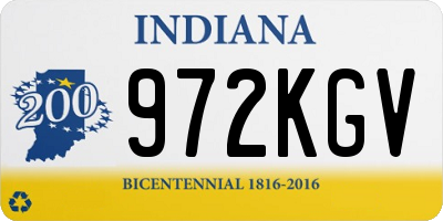 IN license plate 972KGV