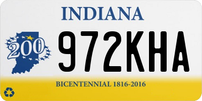 IN license plate 972KHA