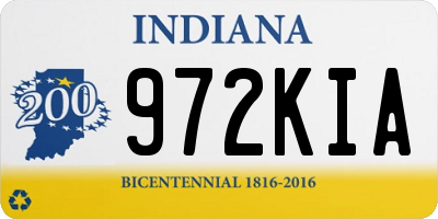 IN license plate 972KIA